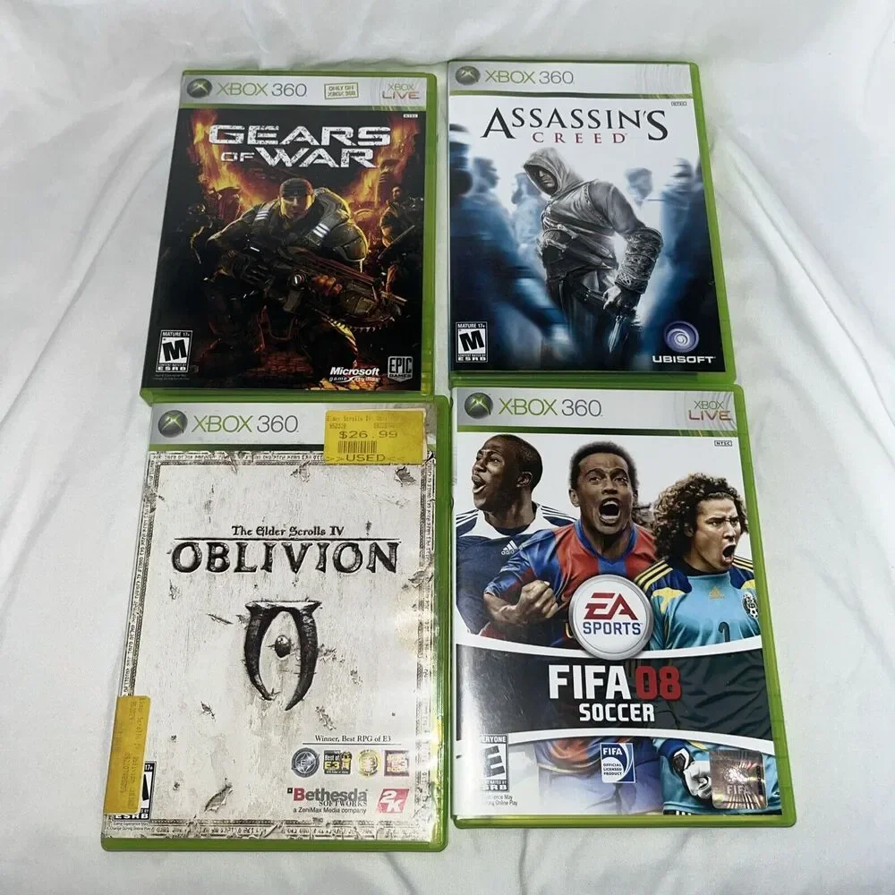 Xbox 360 Lot of 4 games Disc in Case 3 Have Manual as well Not Tested See photos